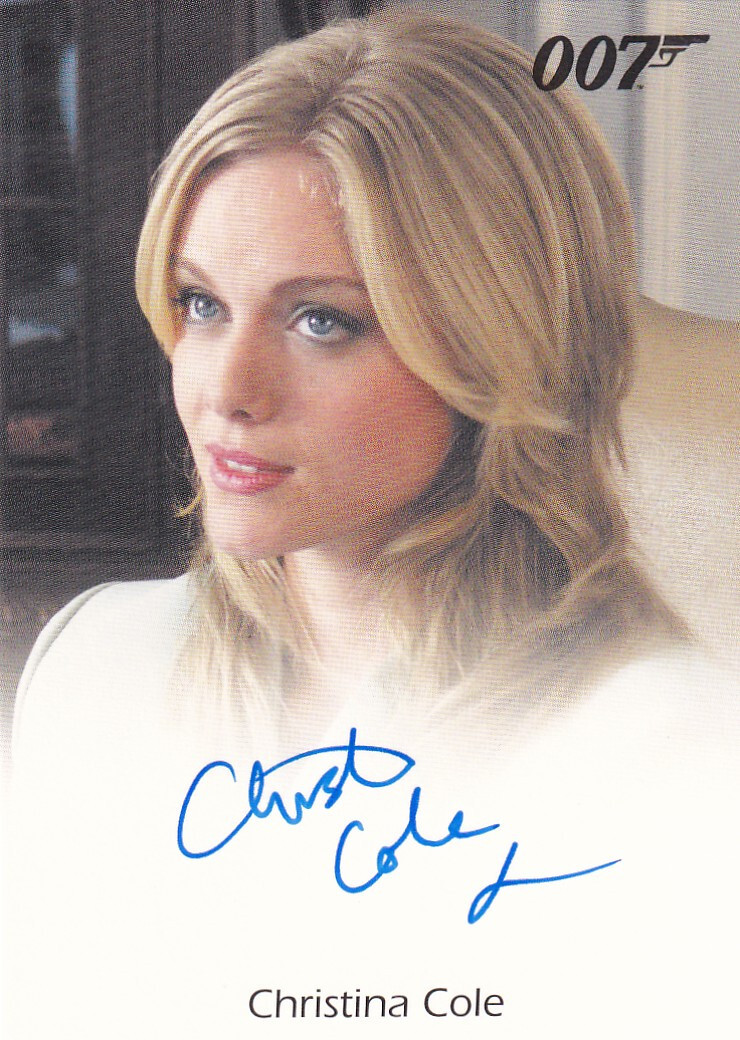 James Bond Full Bleed Female Autograph Card Christina Cole as Club Receptionist