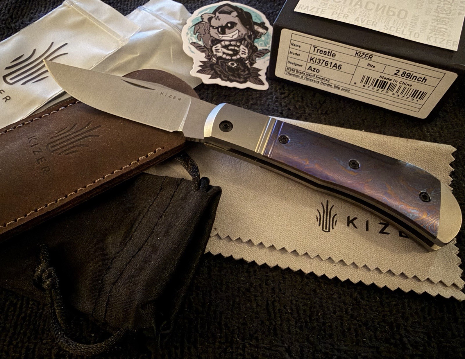 TRESTLE | M390 | TITANIUM & TIMASCUS | KI3761A6 | LIMITED 22/30