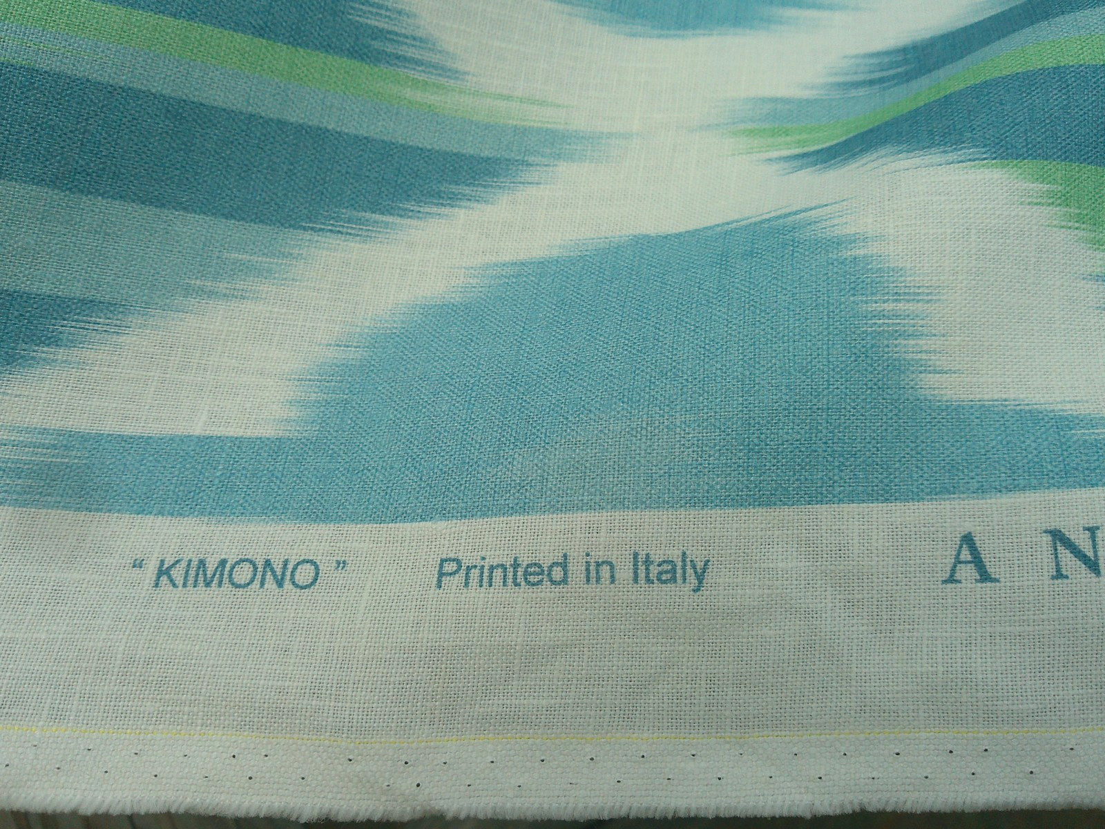 Anna French Thibaut “Kimono” in Robins Egg 100% Linen 1 yd & 32 Inches 53 Wide
