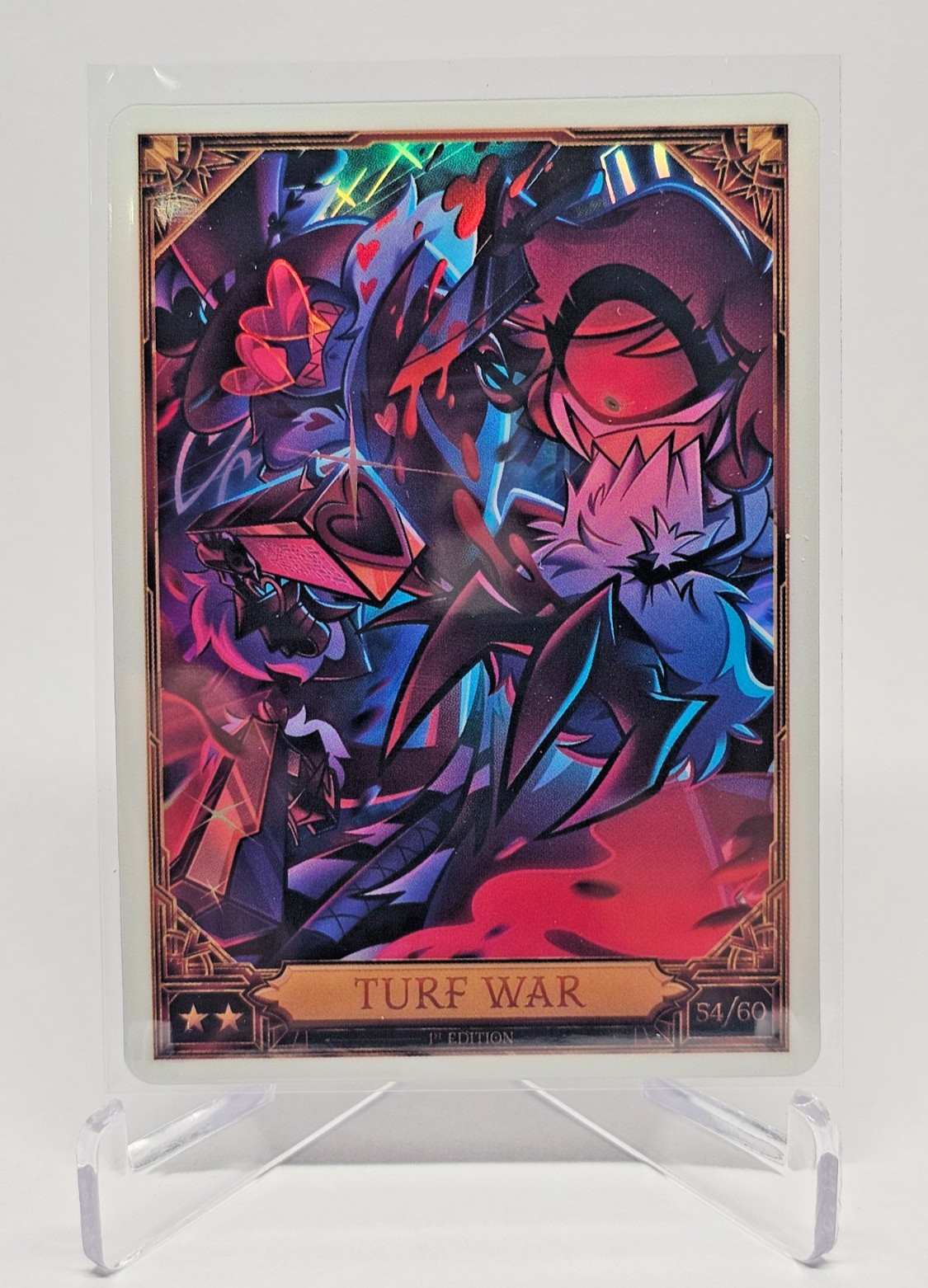 Hazbin Hotel Trading Card Season 2 – TURF WAR 54/60 Optichrome FOIL – 1st Ed ⭐⭐