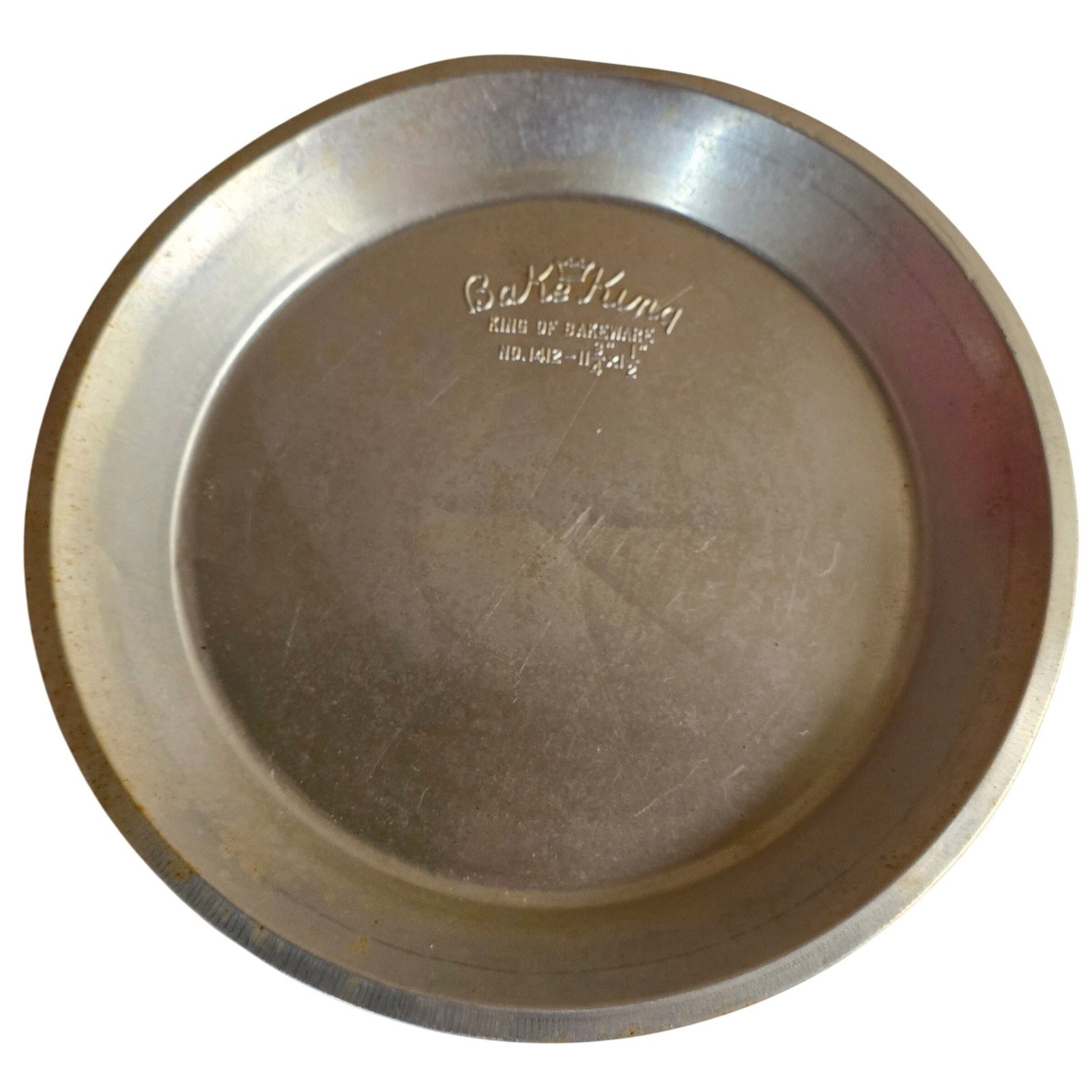 Bake King Vintage 1960s No 1412 Large 11.75 in Metal Pie Pan