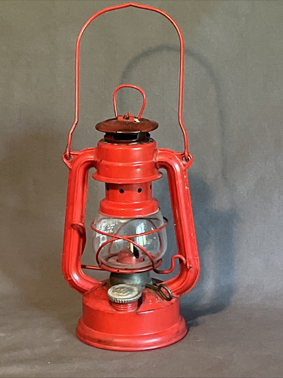 Vtg NIER FEUER HAND Original 175 Super Baby Red #1176 Germany JENA Globe 12″