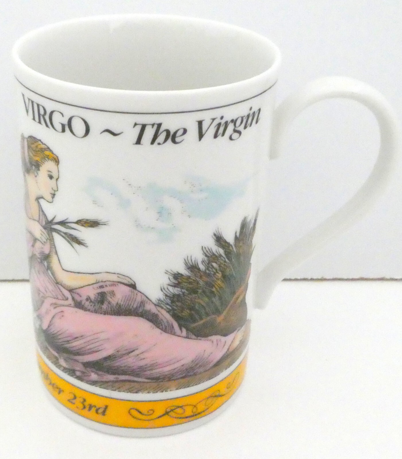 DUNOON ZODIAC VIRGO the VIRGIN Mug Made in Scotland Tea Coffee Cup MINT