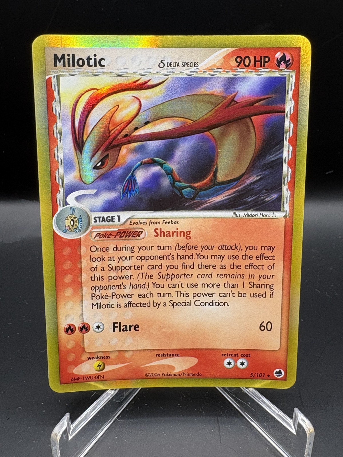 Milotic Holo Rare Dragon Frontiers 5/101 Delta Species LP/NM