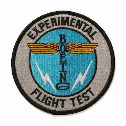 Boeing Experimental/Test Flight Embroidered Patch, Vintage Aviation BOE-0119