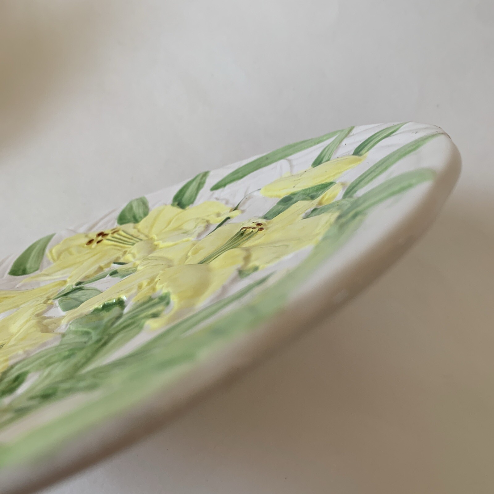 Vintage Fleurs De Jour by Shafford 1988 Mug & Plate 3D all Over Flowers Design