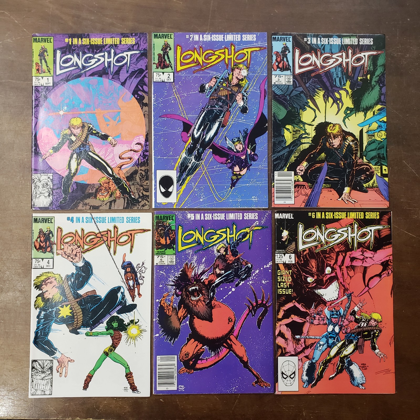 Marvel Comics LONGSHOT #1 – 6 COMPLETE 1985 SERIES 1st MOJO VF Nice Condition R