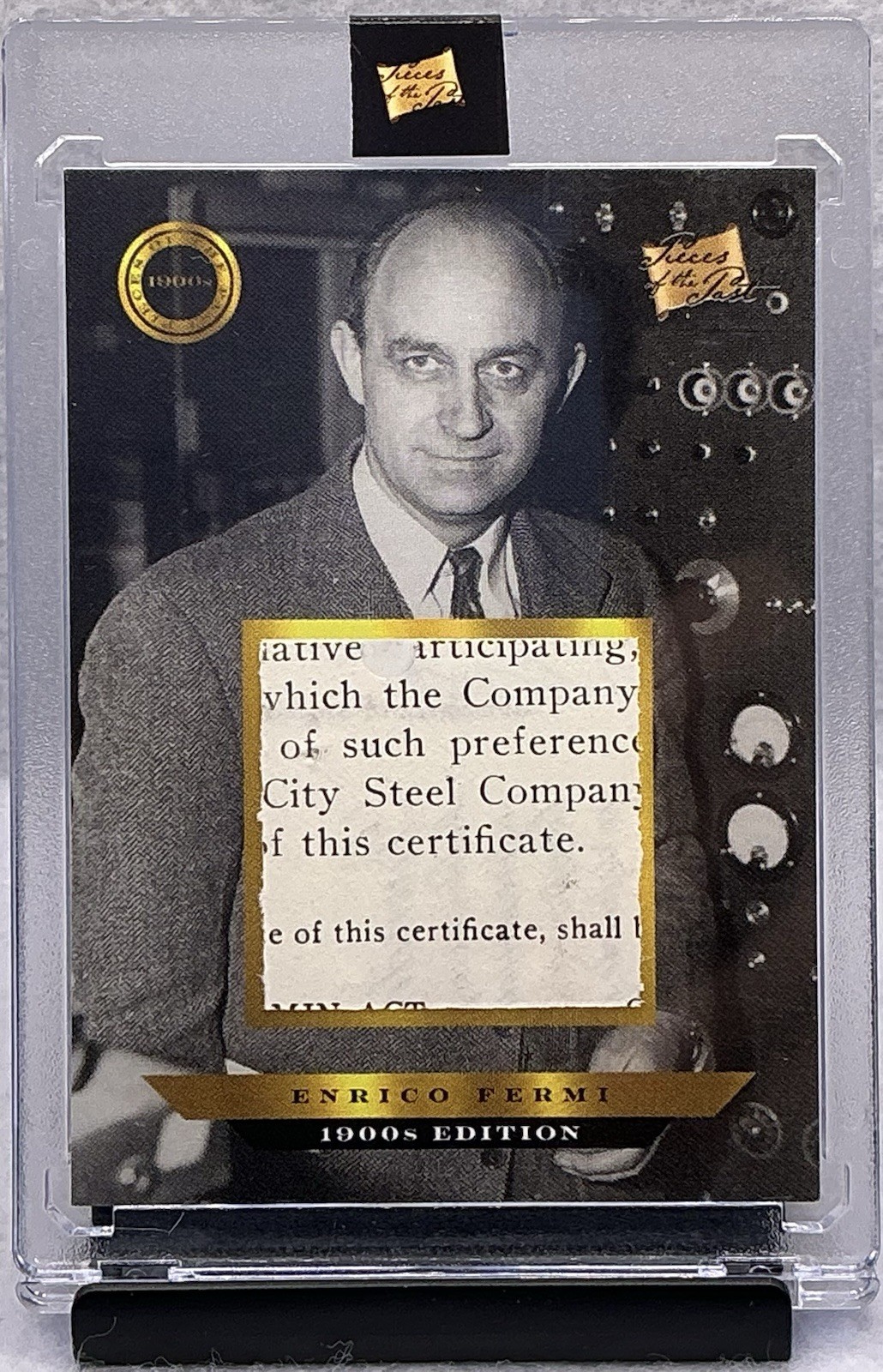 2024 Pieces Of The Past Royalty Edition Enrico Fermi Vintage Stock Cert Relic