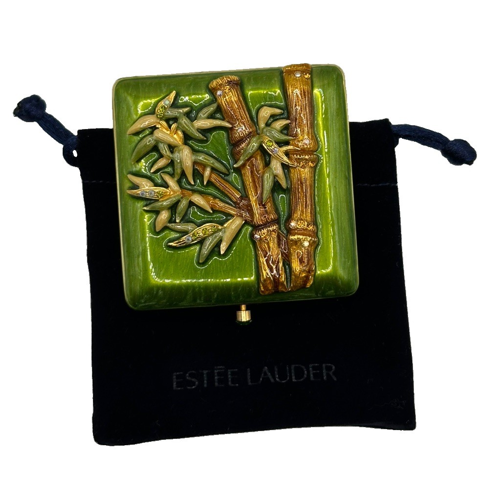 Estee Lauder Jay Strongwater 2009 Enchanted Bamboo Compact Vanity NIBB Complete