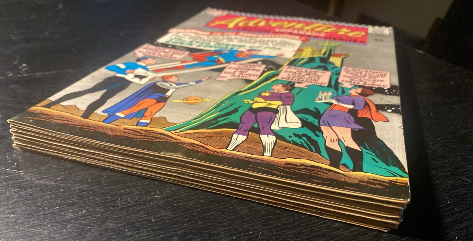 Silver Age comic auction, Adventure Comics #343-#349 Lot (1966) 7 books VG to FN