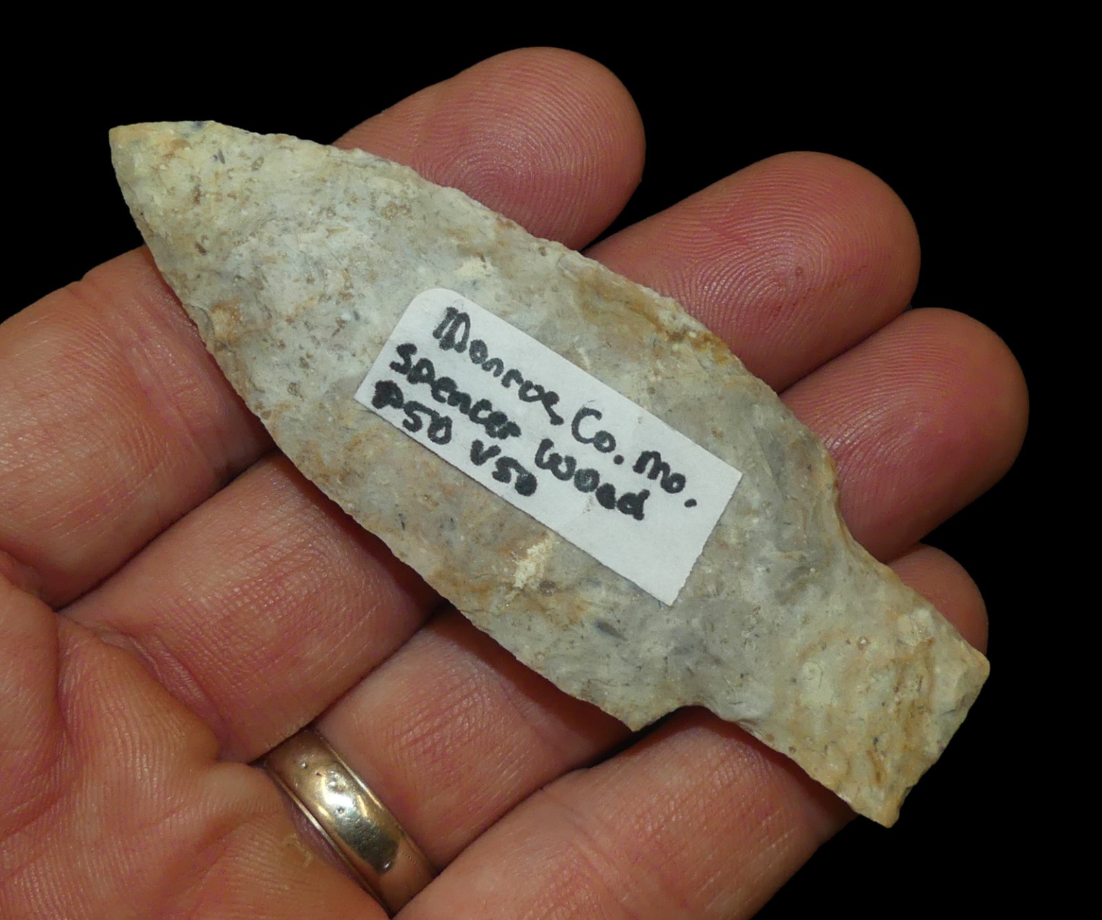 KRAMER MONROE CO MISSOURI AUTHENTIC INDIAN ARROWHEAD ARTIFACT COLLECTIBLE RELIC