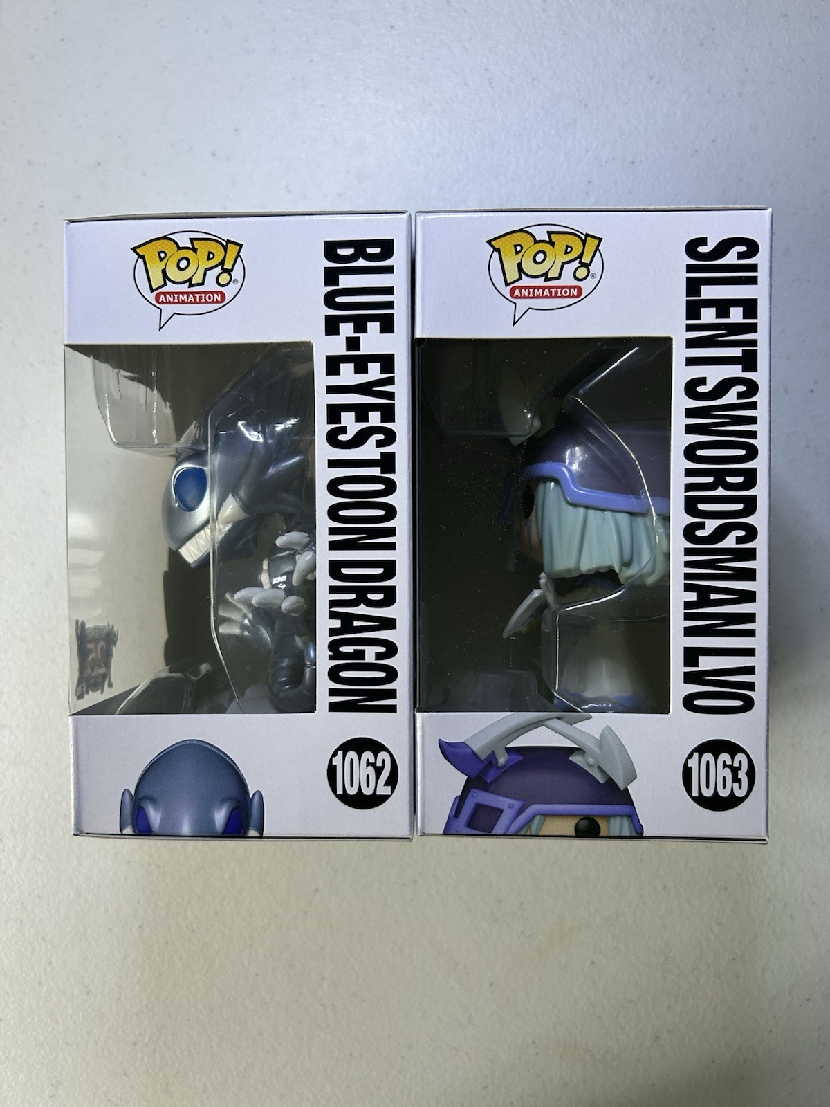 Funko Pop! Yu-Gi-Oh! Blue-Eyes Toon Dragon (Metallic) 1062 & #1063 W/ Protectors
