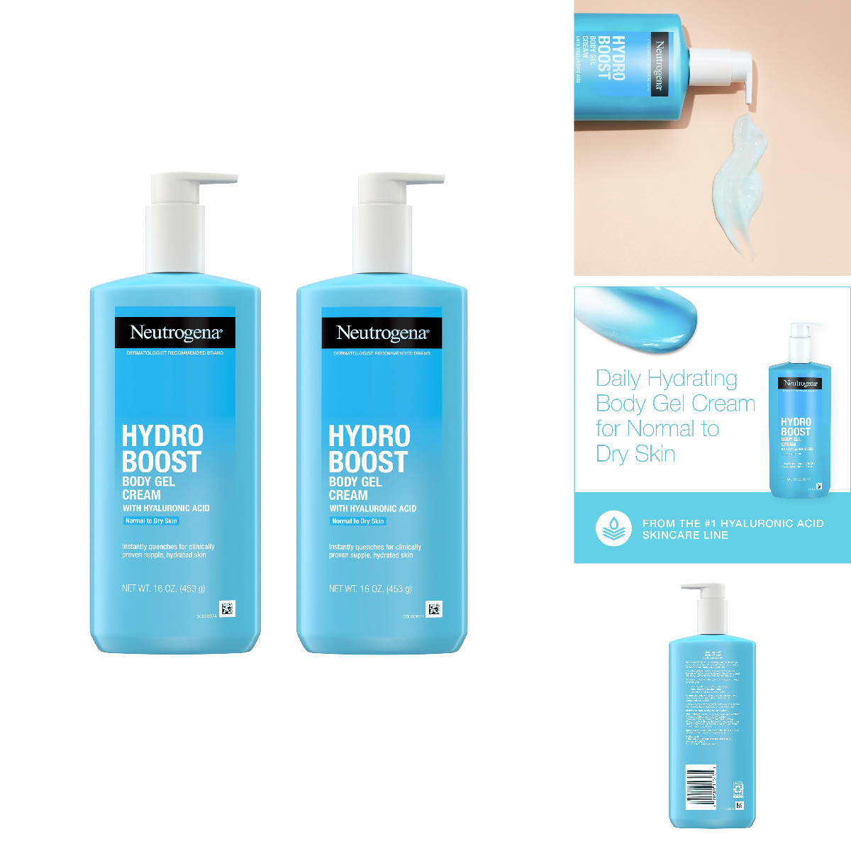 Neutrogena Hydro Boost Body Gel Cream Hydrating Body Lotion Hyaluronic Acid For