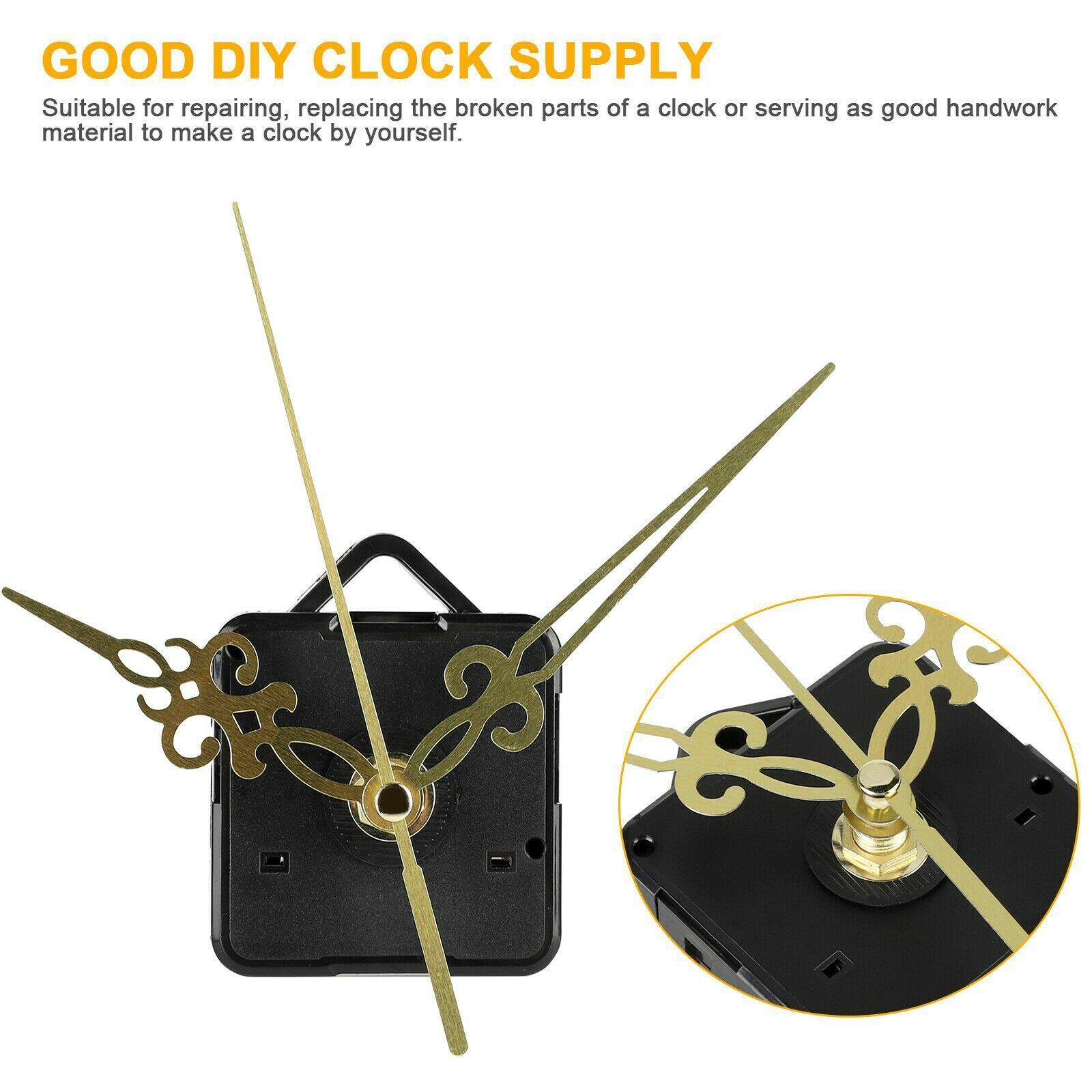 6Pcs DIY Wall Quartz Clock Movement Mechanism Replacement Repair Tool Parts Kits