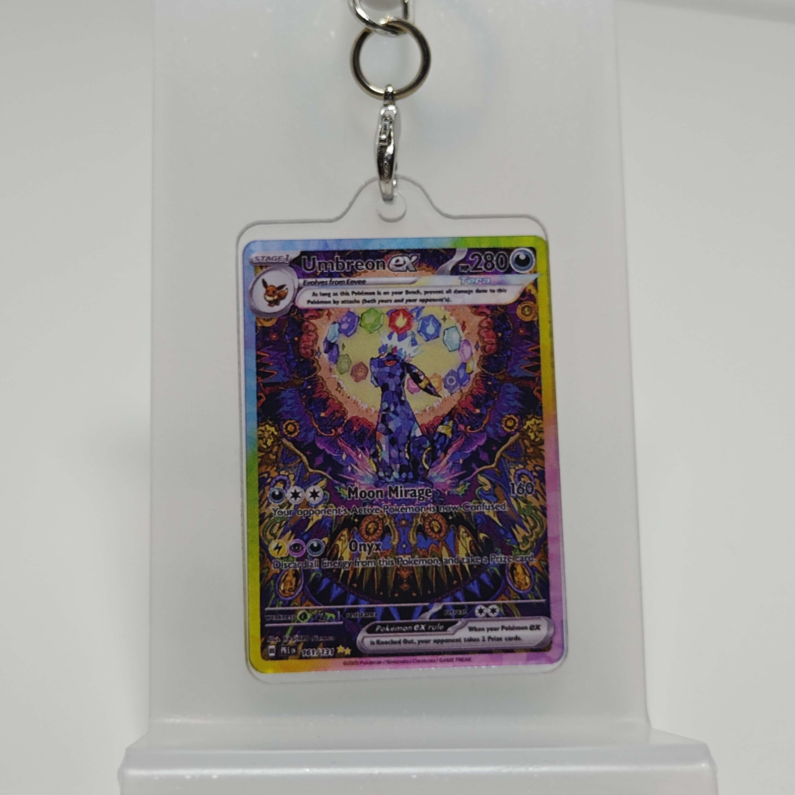 Pokemon Keychain Card Mini Umbreon Sylveon Espeon Glaceon Vaporeon Jolteon Eevee