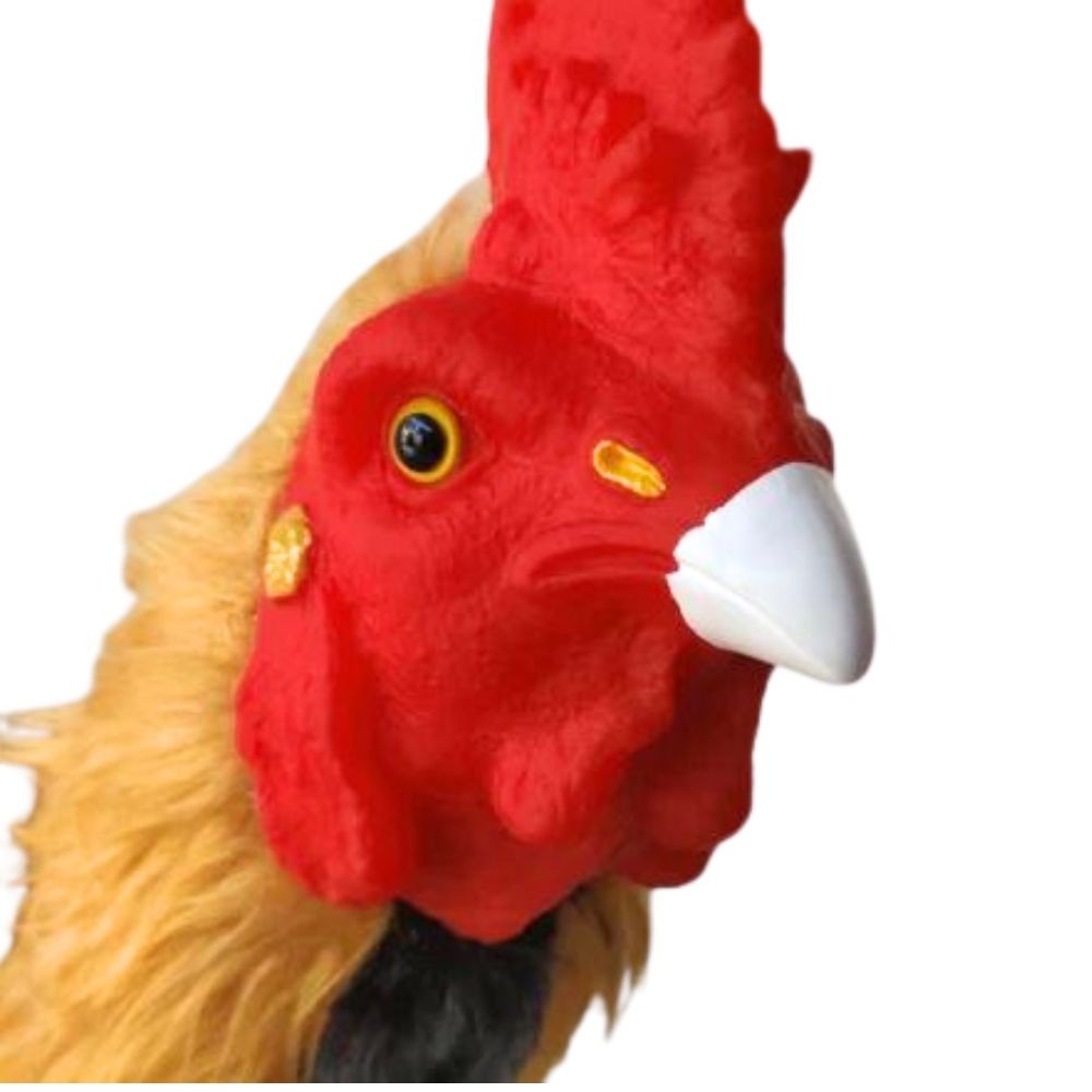 Realistic Rooster Figurine Silicone Chicken Model Farm Decor Collectible Gift