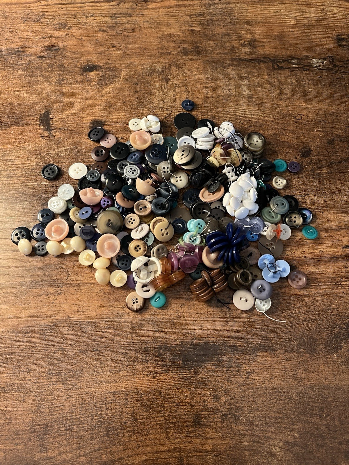 Mixed Lot Of Buttons Assorted Color Shapes And Sizes Craft Multiple