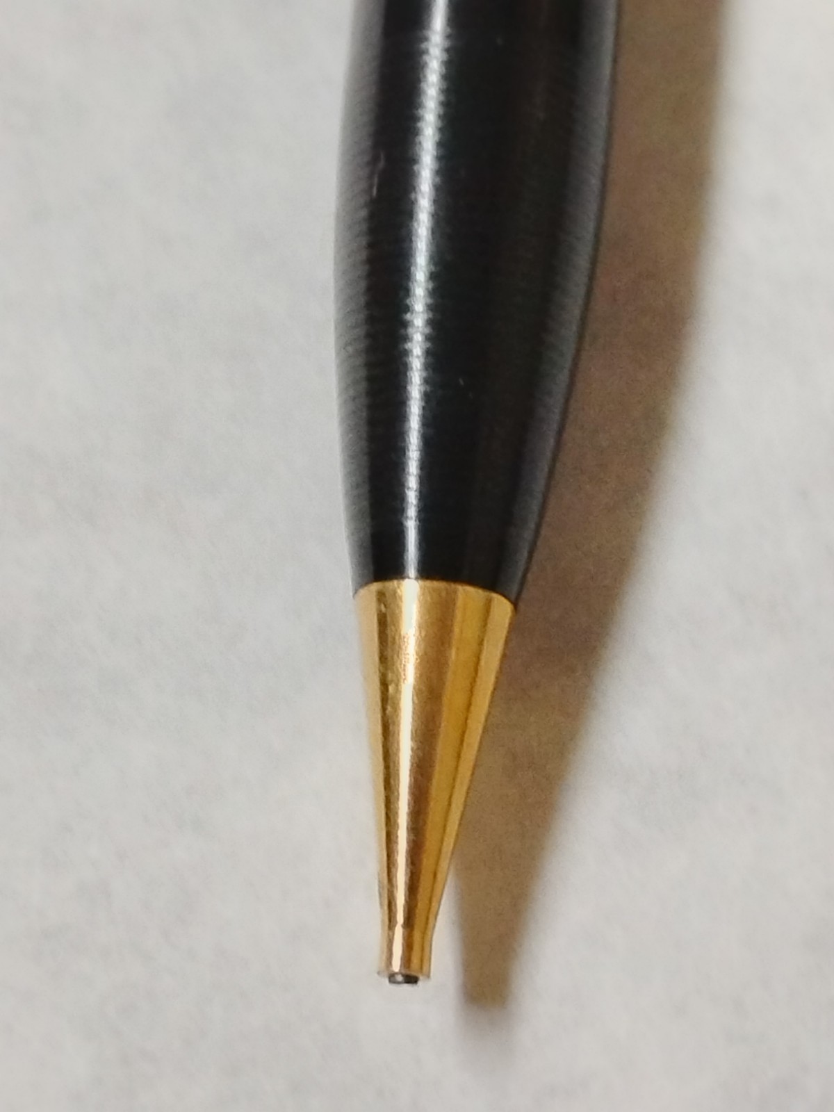 VTG Sheaffer West Point Mechanical Pencil Black White Iridescent Gold Trim #Q1