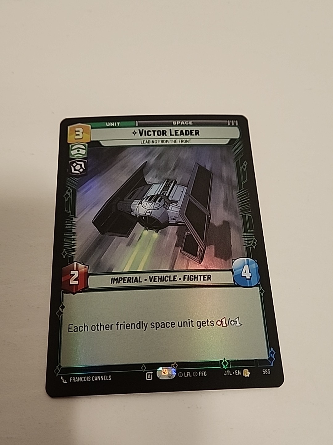 Star Wars Unlimited Jump to Lightspeed – Victor Leader #583 Rare FOIL