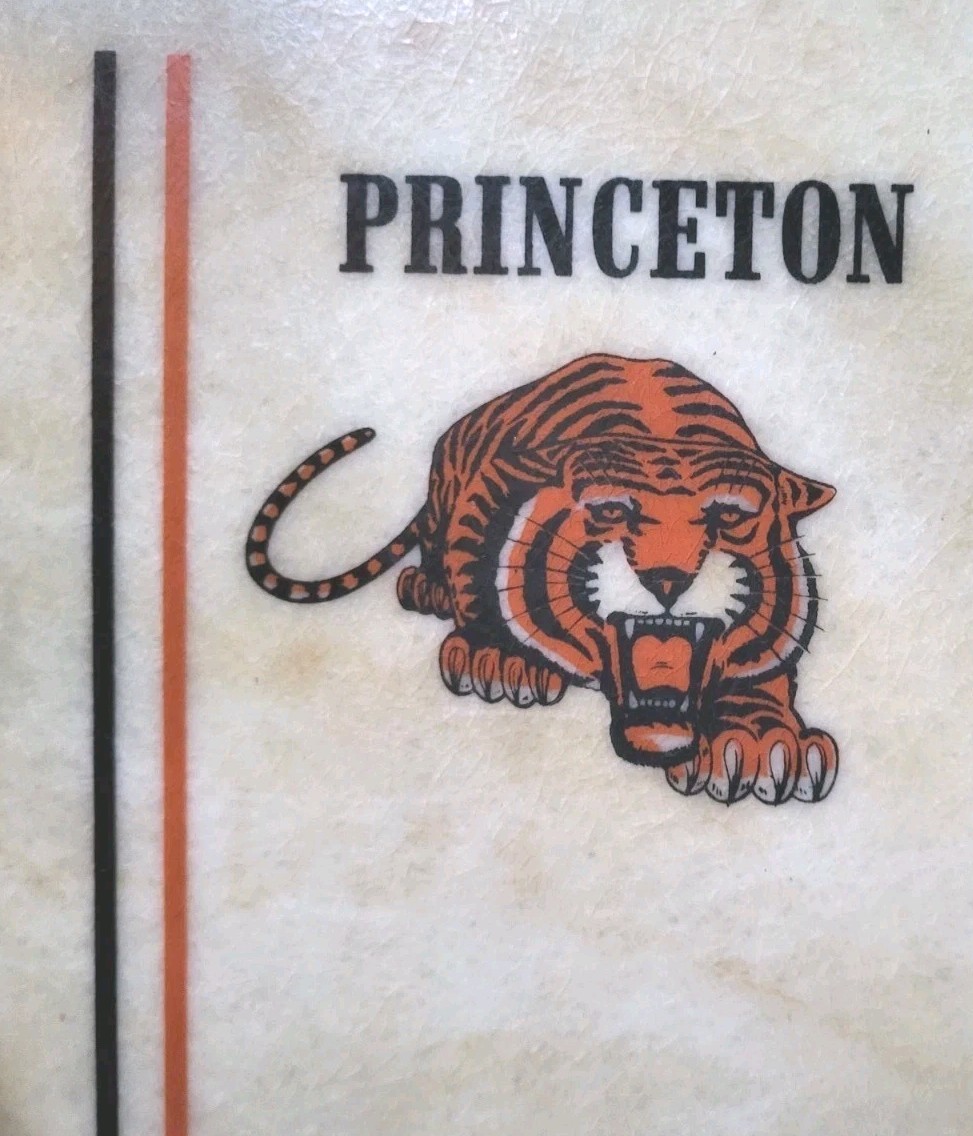 1950s-60s PRINCETON University Tiger Alumni Camtray 14×18″ Lunch Cafe Tray Sled
