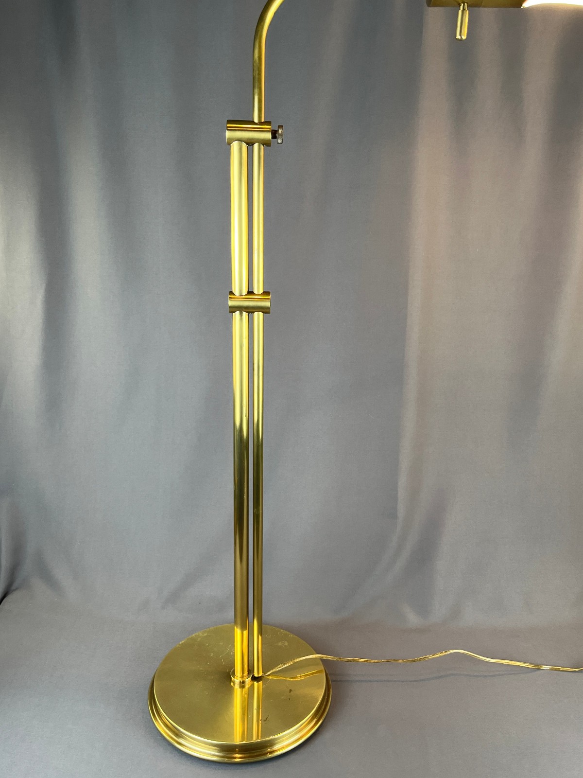 Mid-Century Frederick Cooper Brass Adjustable Pharmacy 35-54″ Floor Lamp (A)