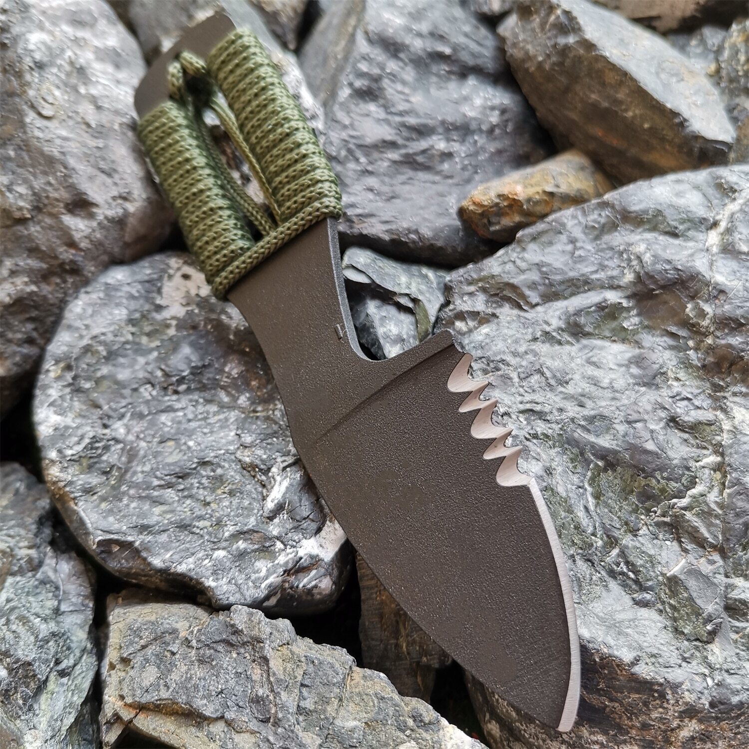 Outdoor practical fixed survival tactics 7Cr13 blade ABS sheath outdoor knife