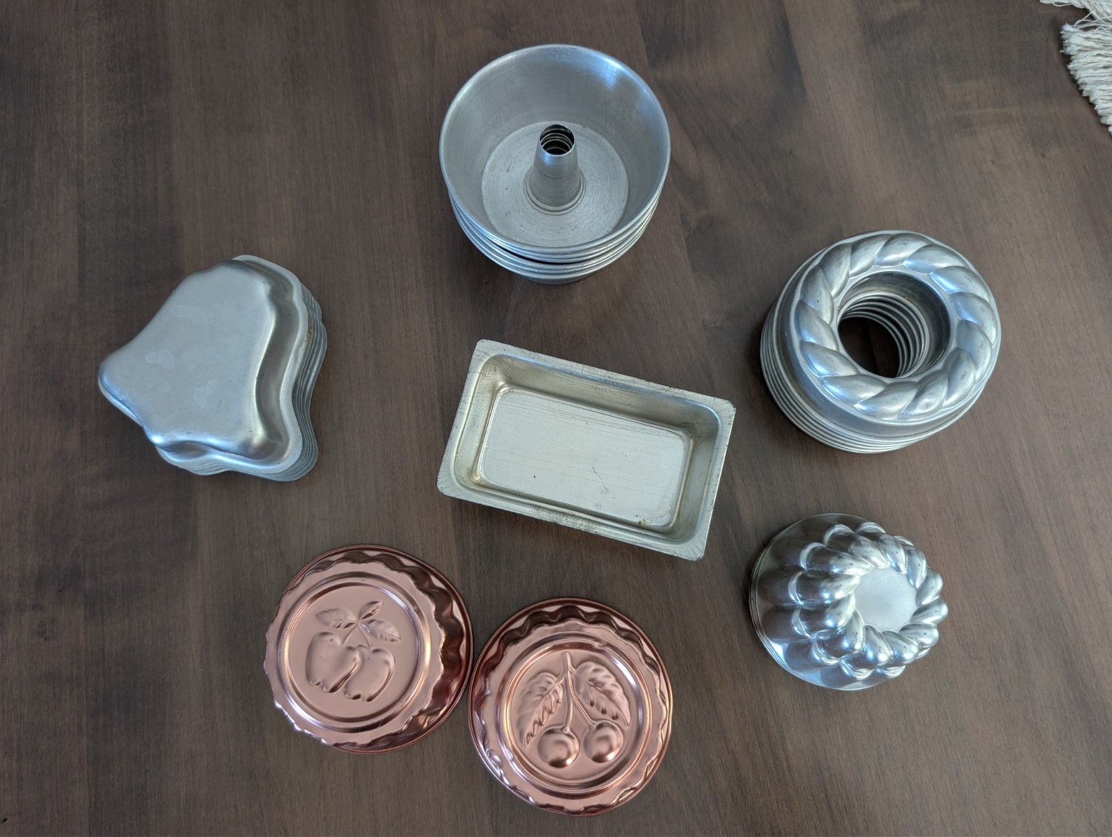 27 Small Size Vintage Aluminum Jello Mold Tarts Bundt Cake Assorted Styles