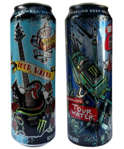 Monster Energy Deep Well Sparkling & Still Water Cans Vans Warped Tour Set FULL