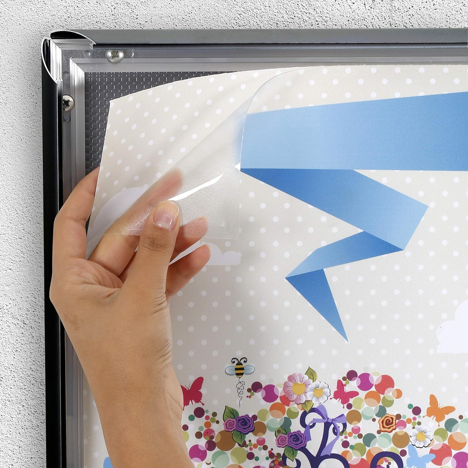 4x M&T Displays Black 18×24 Poster Frames 1 inch Aluminum Front Loading Wall Lot
