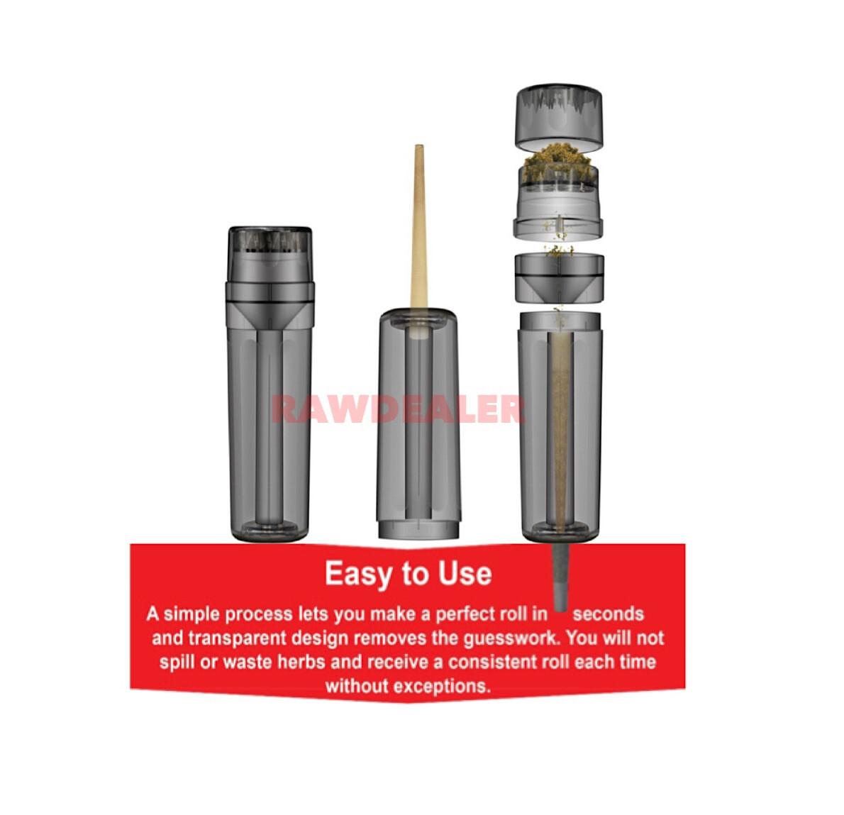 RAW classic 98 special size pre rolled cone +new design portable 3in1 grinder