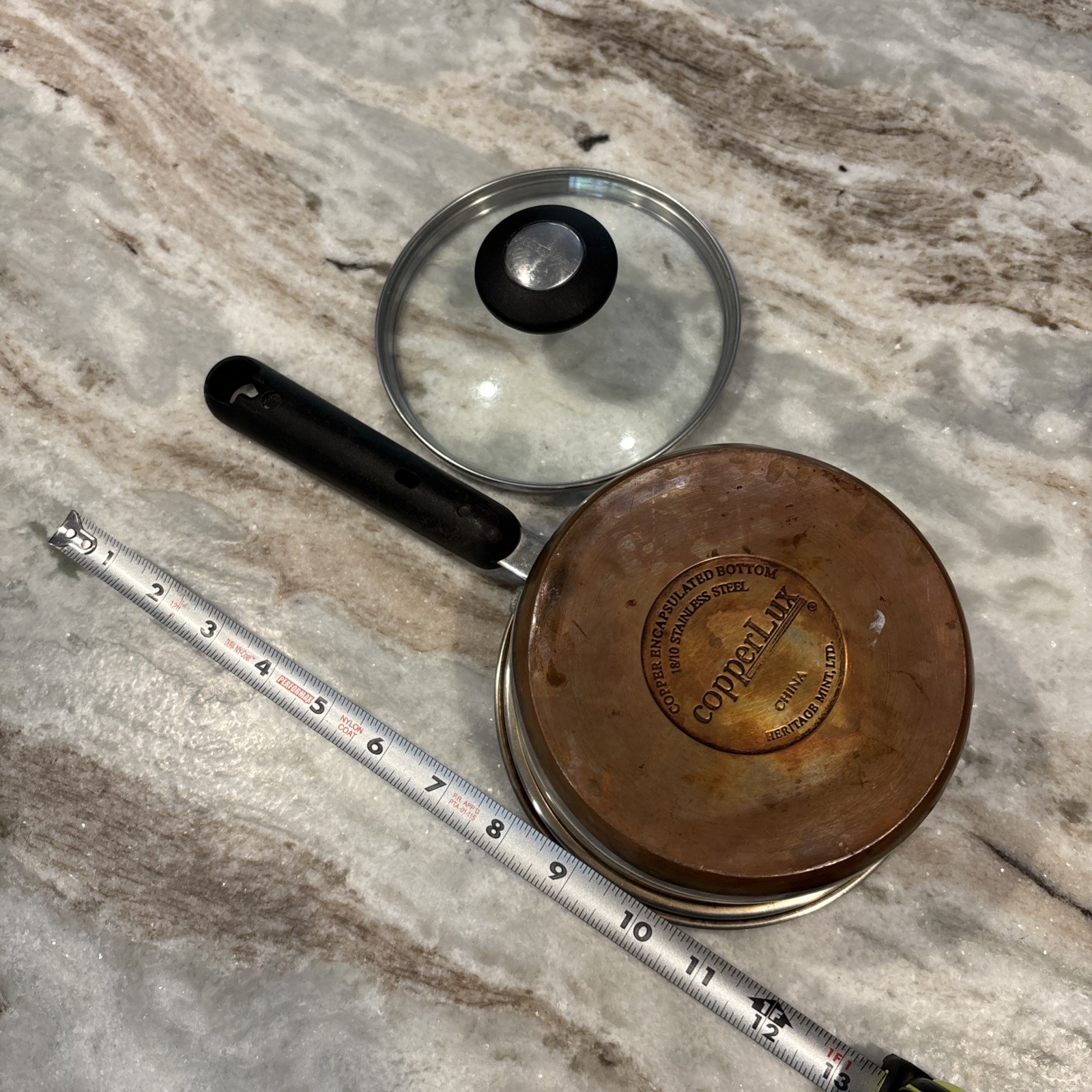 CopperLux 6 Inch Sauce Pan with Farberware Lid Vintage 18/10 Stainless Steel