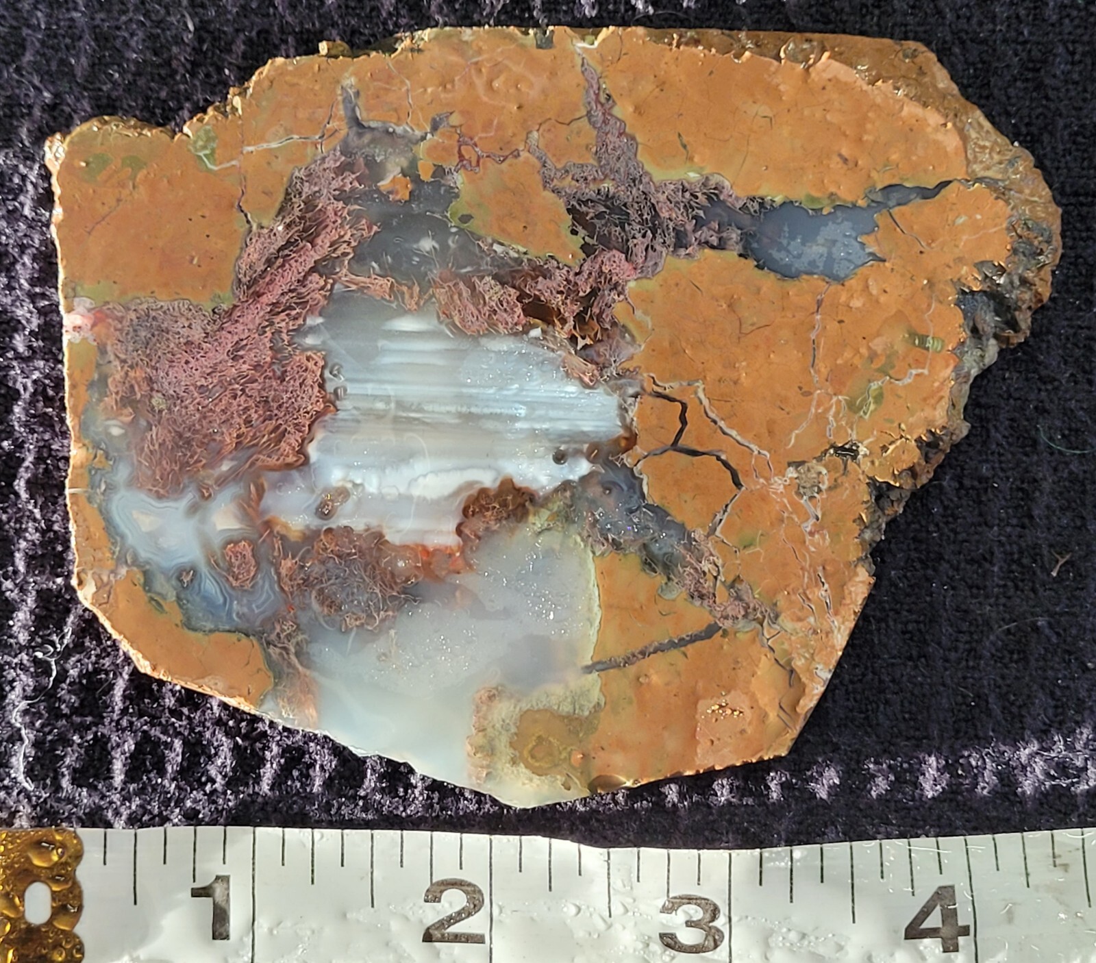 Nice Priday Plume Thunderegg Slab, Oregon, 113 Grams, Old Stock . B81
