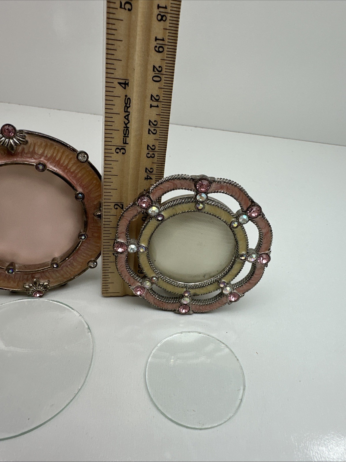 Jay Strongwater Mini Picture Frames Lot Of 2 Enamel And Swarovski Crystals