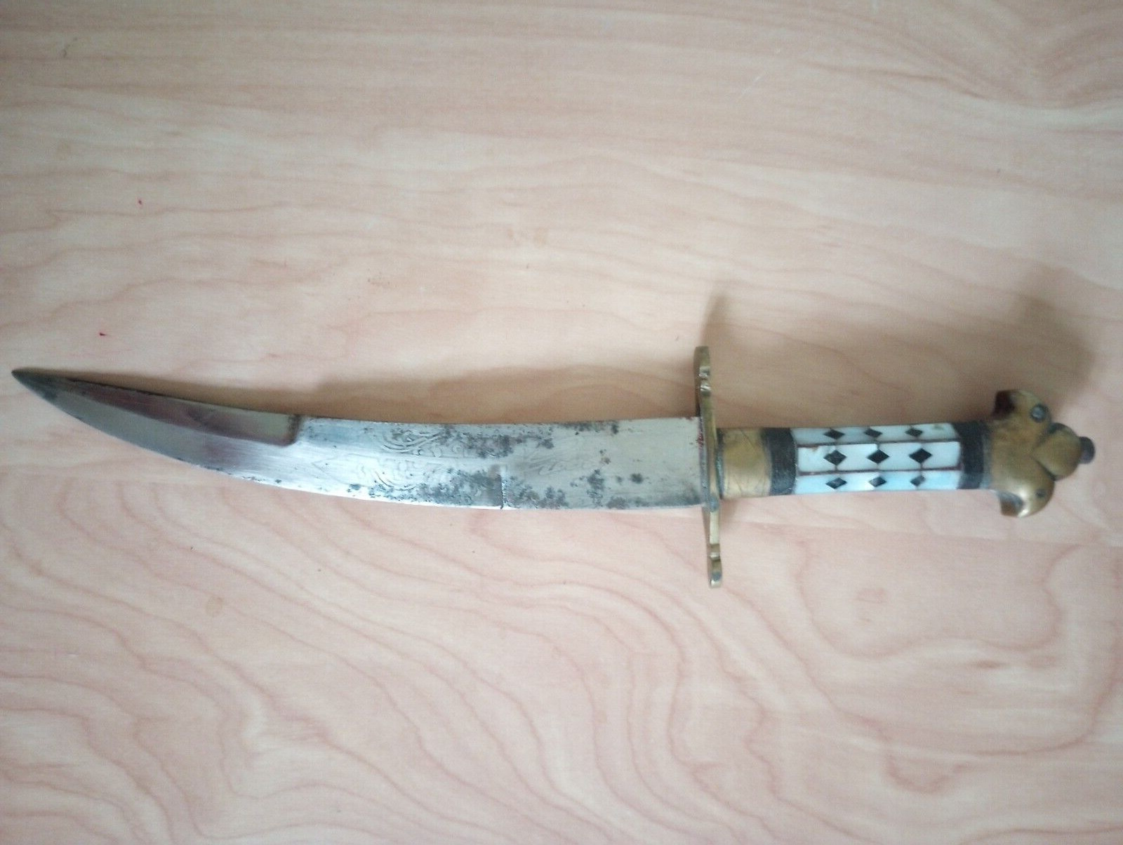 Vintage Dagger Knife with pearl-decorated handle