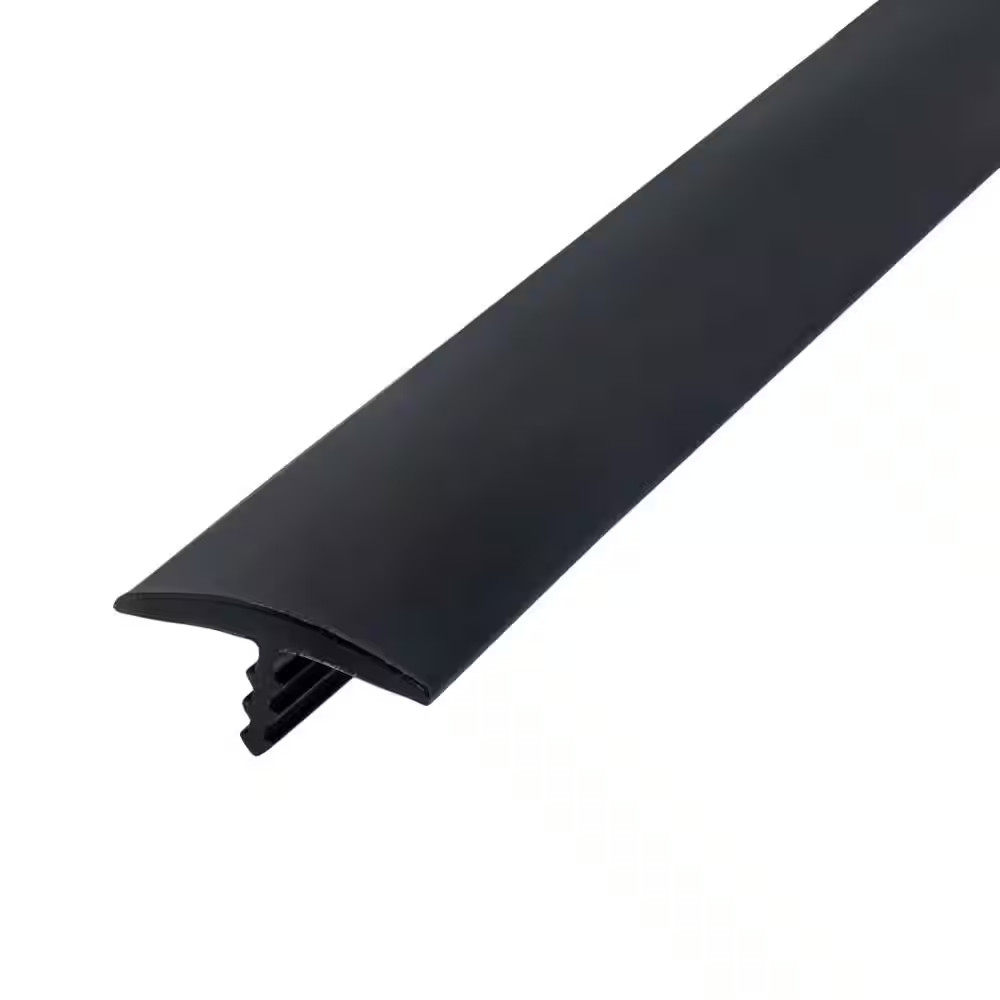 11/16 In. Black Flexible Polyethylene Center Barb Bumper Tee Moulding Edging 25