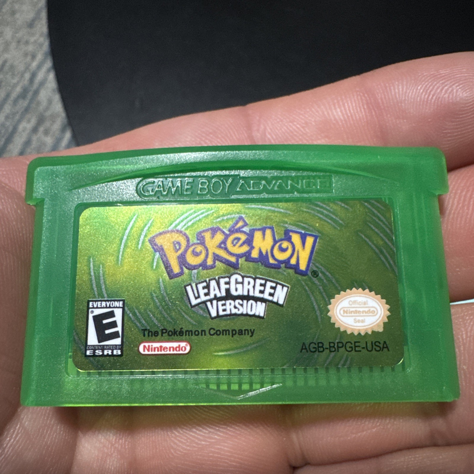 GBA Pokemon LEAFGREEN Game Boy Advance, 2005 Cartridge Game Tested USA