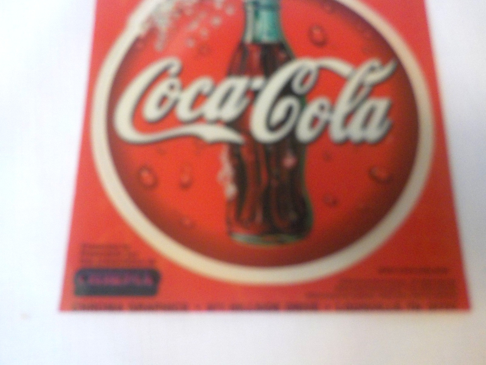 COCA-COLA 5+” Round Static Clingz Car Truck Store Window Decal Chroma Graphics
