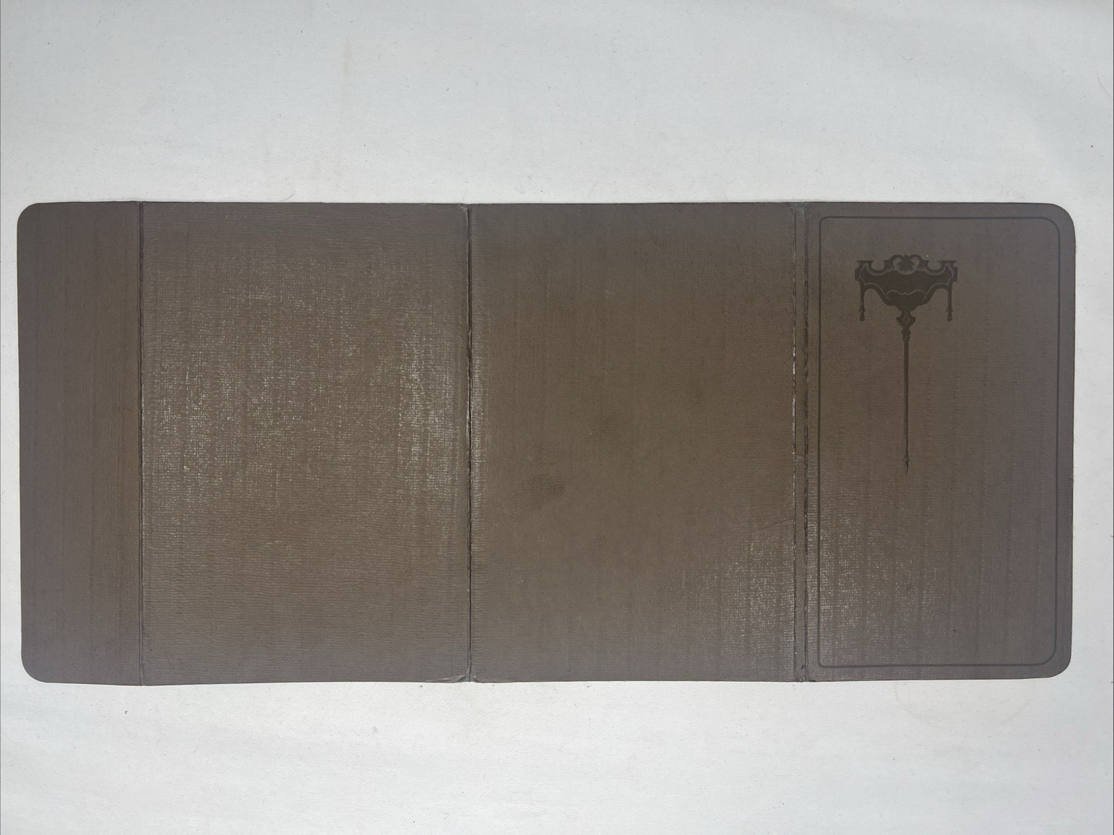 Antique 1920’s Double Studio Portrait Photo Folder Sepia Woman Art Deco Frame