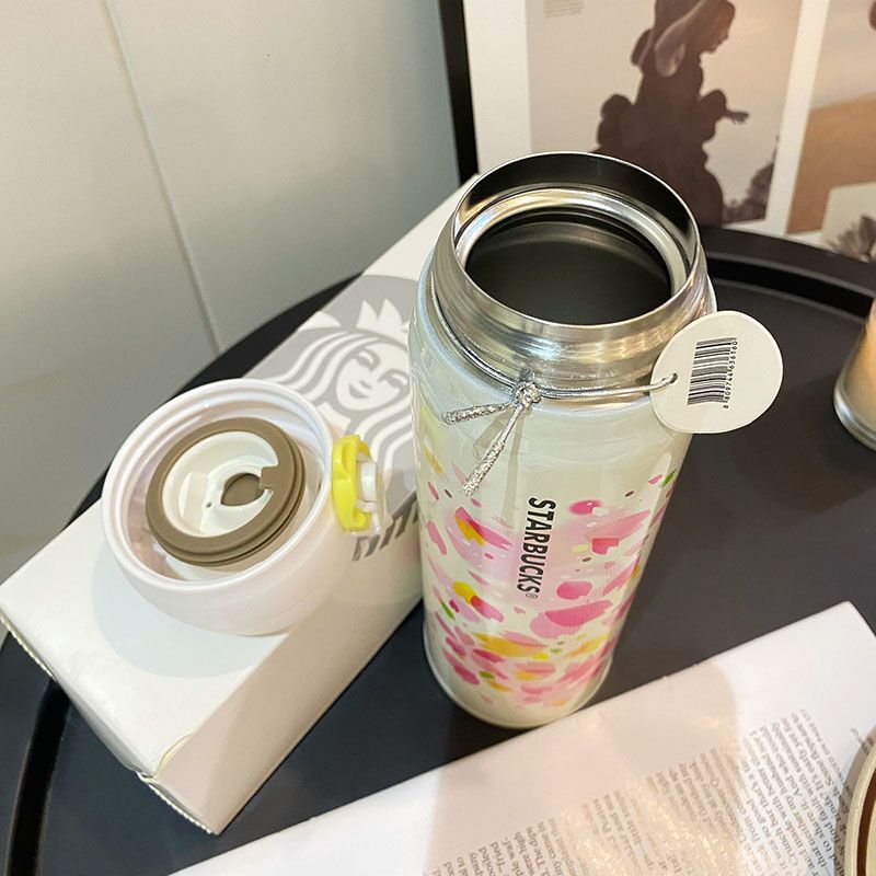 Starbucks Authentic Romantic Cherry Blossom Thermos 17OZ/500ML Car Mug Cup 2023