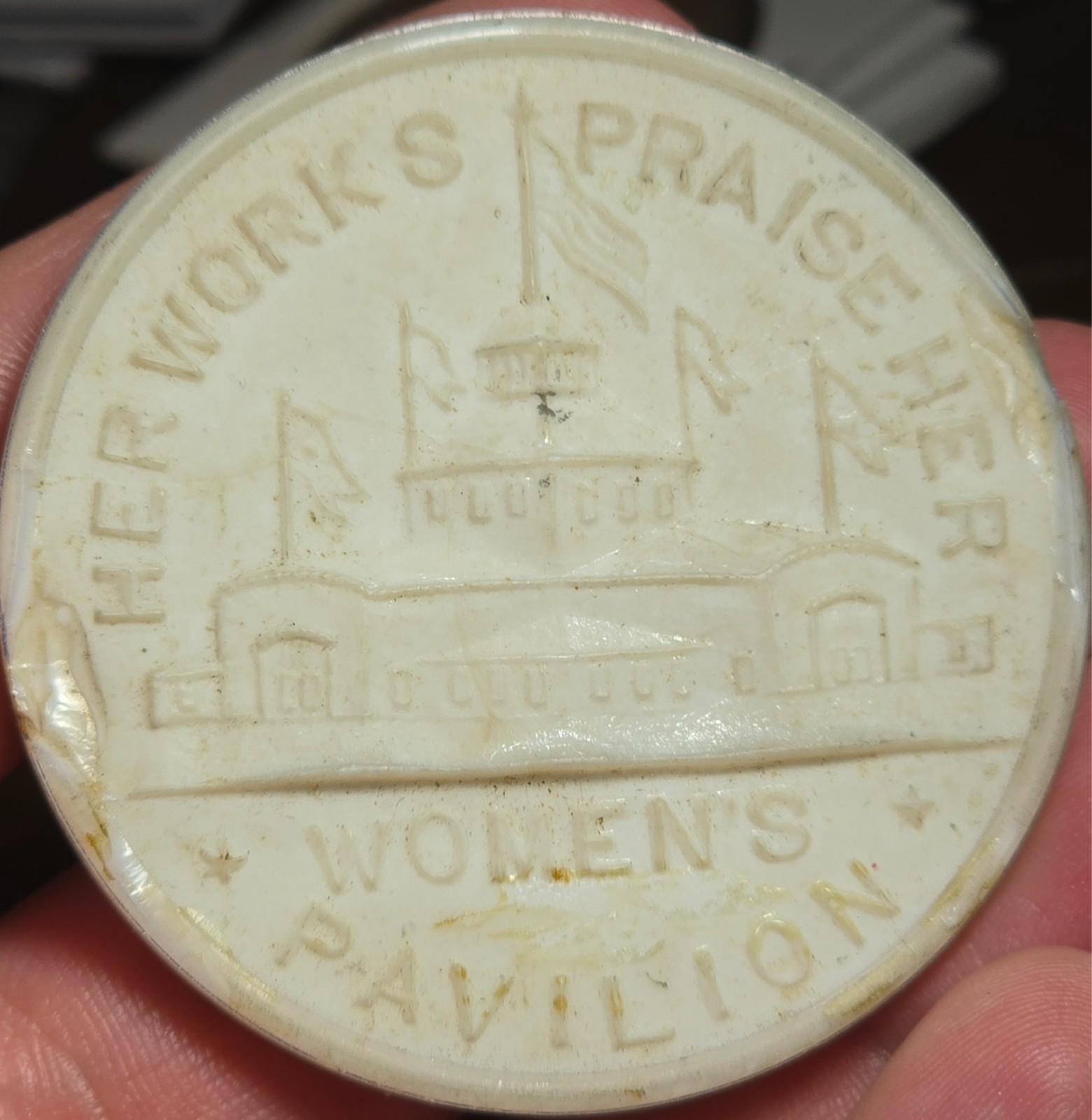 1876 Centennial Exposition Women’s Pavilion Medal White Philadelphia, PA Rare!!!