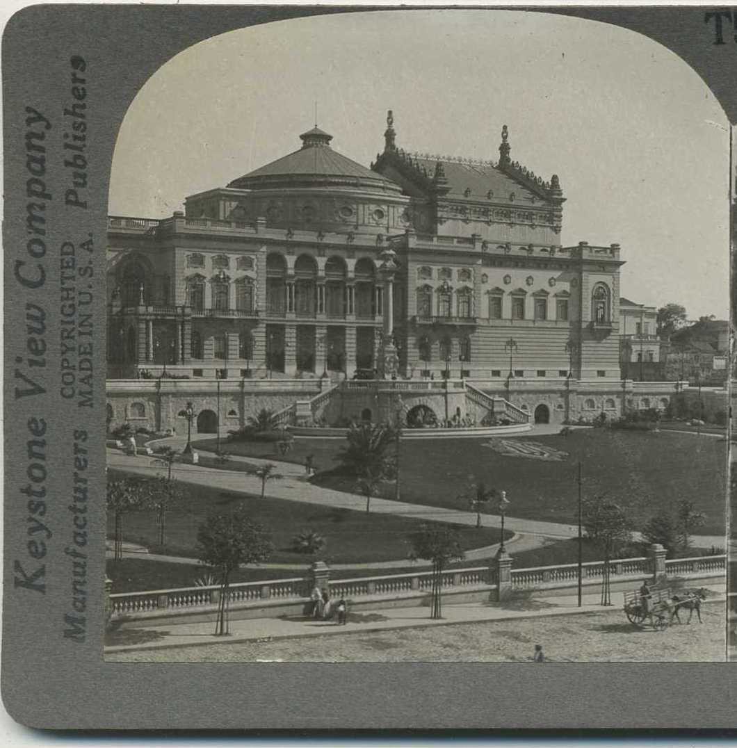 Municipal Theater, São Paulo, c1910, Architecture, Stereoview