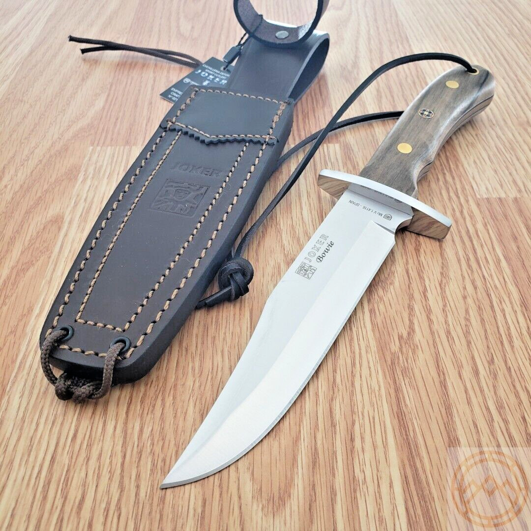 Joker Bowie Fixed Knife 6.25″ 1.4116 Steel Full Tang Blade Walnut Handle CN96
