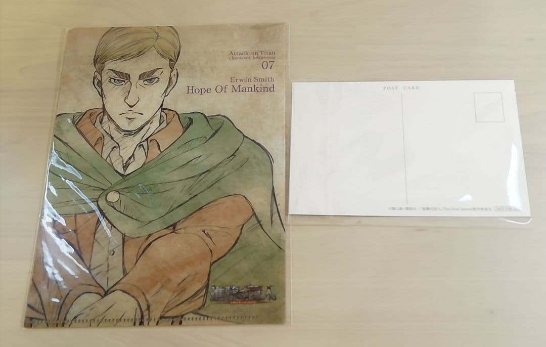 Attack on Titan Erwin Levi Character Song Clear File Postcard Set