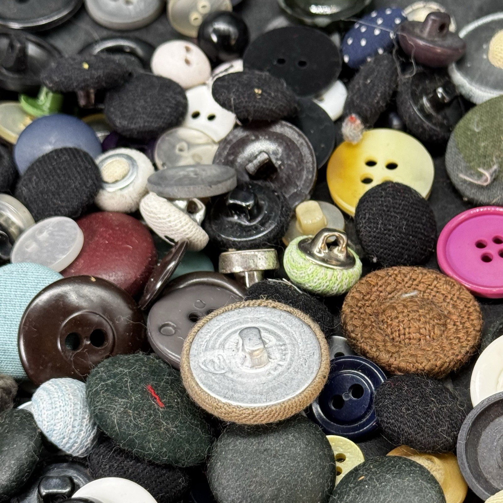 Assorted Vtg Buttons 1/2 Lb Box All Shapes & Sizes From An Old Dress Shop Lot 2