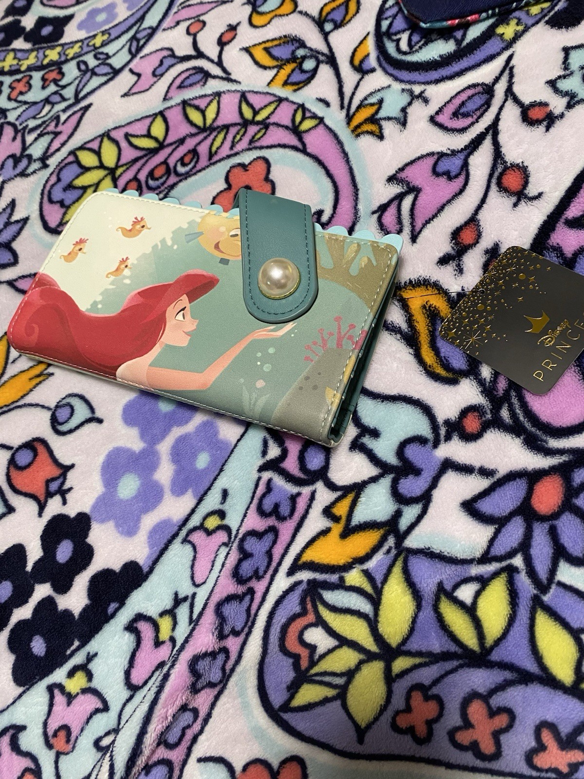 Loungefly Disney The Little Mermaid Ariel Large Flap Snap Wallet, Multicolor