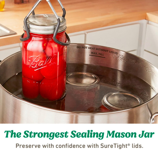 Ball Glass Mason Jar W/Lid & Band, Wide Mouth, 64 Ounces, 6 Count – Free Ship