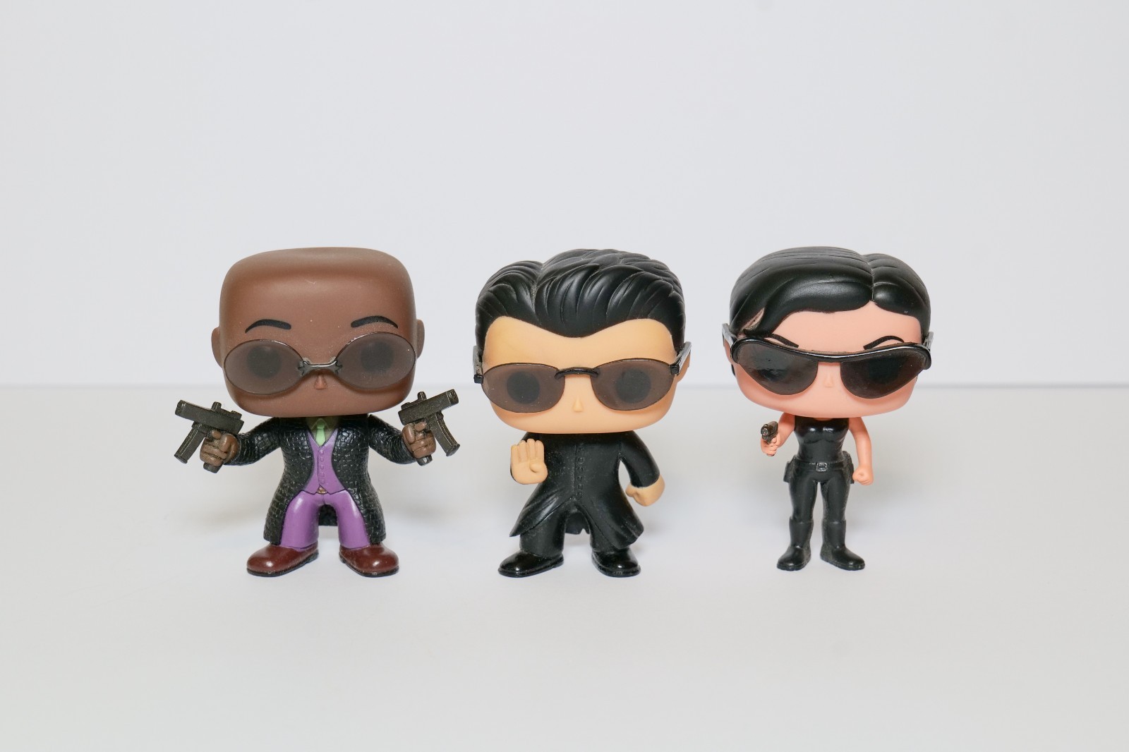 The Matrix OG 1999 Funko Pop 157 Neo, 159 Morpheus, 160 Trinity OUT OF BOX LOT