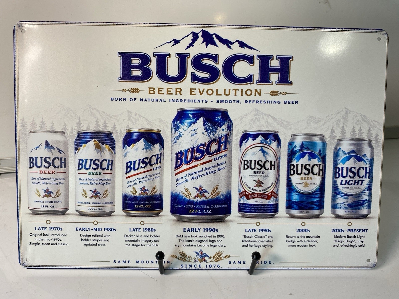 Busch Light Beer Sign – Evolution Of Cans – History Of Cans – Retro – Vintage