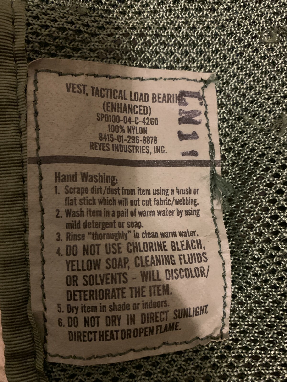 USGI Enhanced Tactical Load Bearing Vest Woodland Camo MADE IN USA (Excellent)