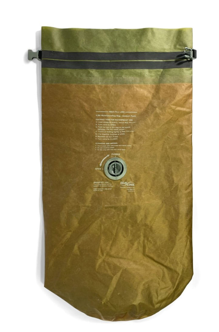 USMC SEAL LINE 56L COYOTE WATERPROOF LINER DRY BAG ILBE PACK KAYAKING CAMP USGI